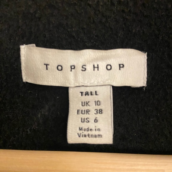 Topshop Oversized Statement Double Breasted Coat in size 6 Tall - Picture 4 of 6